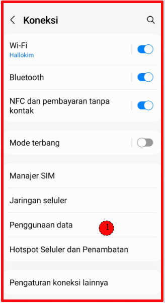 Cara Mematikan Data WA di HP Samsung