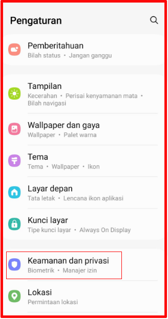 cara mengunci aplikasi whatsapp di HP Samsung