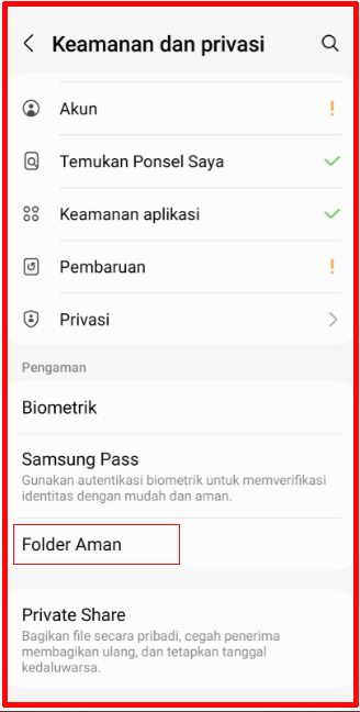 cara mengunci aplikasi whatsapp di HP Samsung